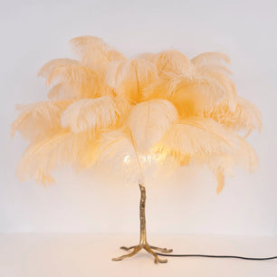 Ostrich Feather Table Lamp