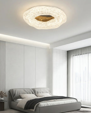 Glacial Pattern Resin Ceiling Light