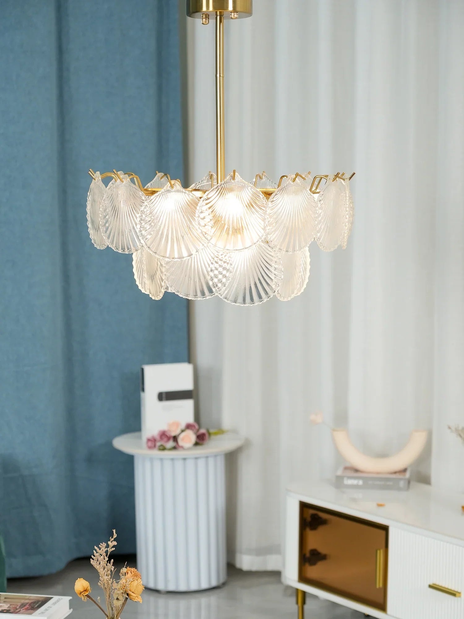 Shell Glass Chandelier