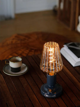 Mushroom Glass Desk Lamp