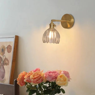 Retro Glass Flower Bud Tulip Wall Lamp S120