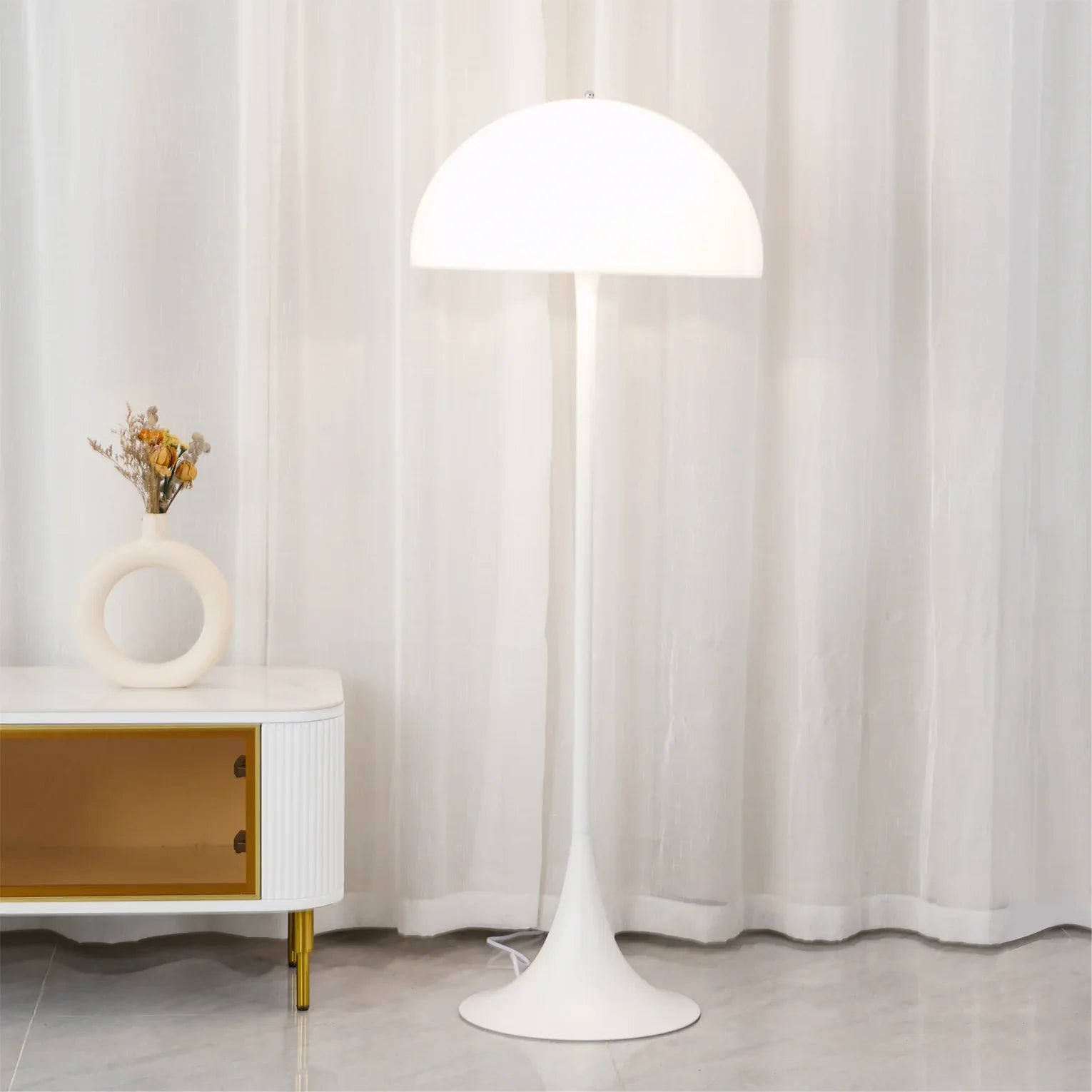 White Bedroom Floor Lamp