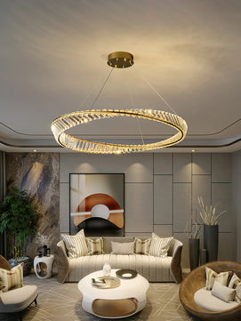 Wave Circle Crystal Chandelier