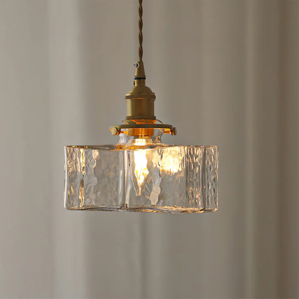 Jewel Glass Brass Pendant Light