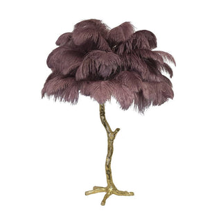 Ostrich Feather Table Lamp