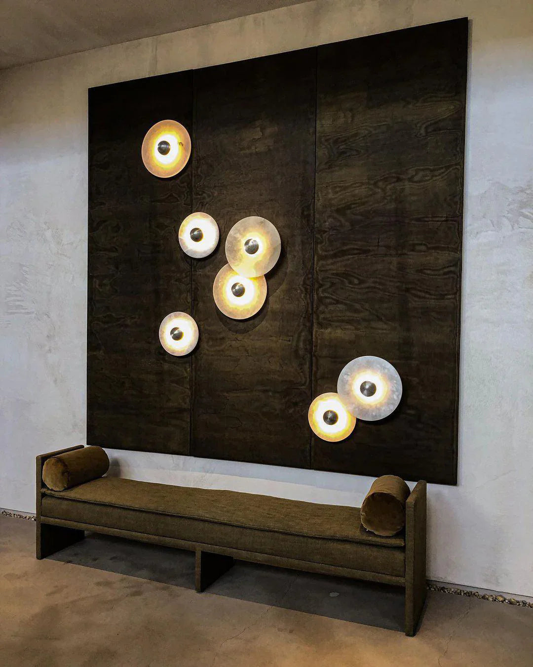 Round Alabaster Wall Lamp