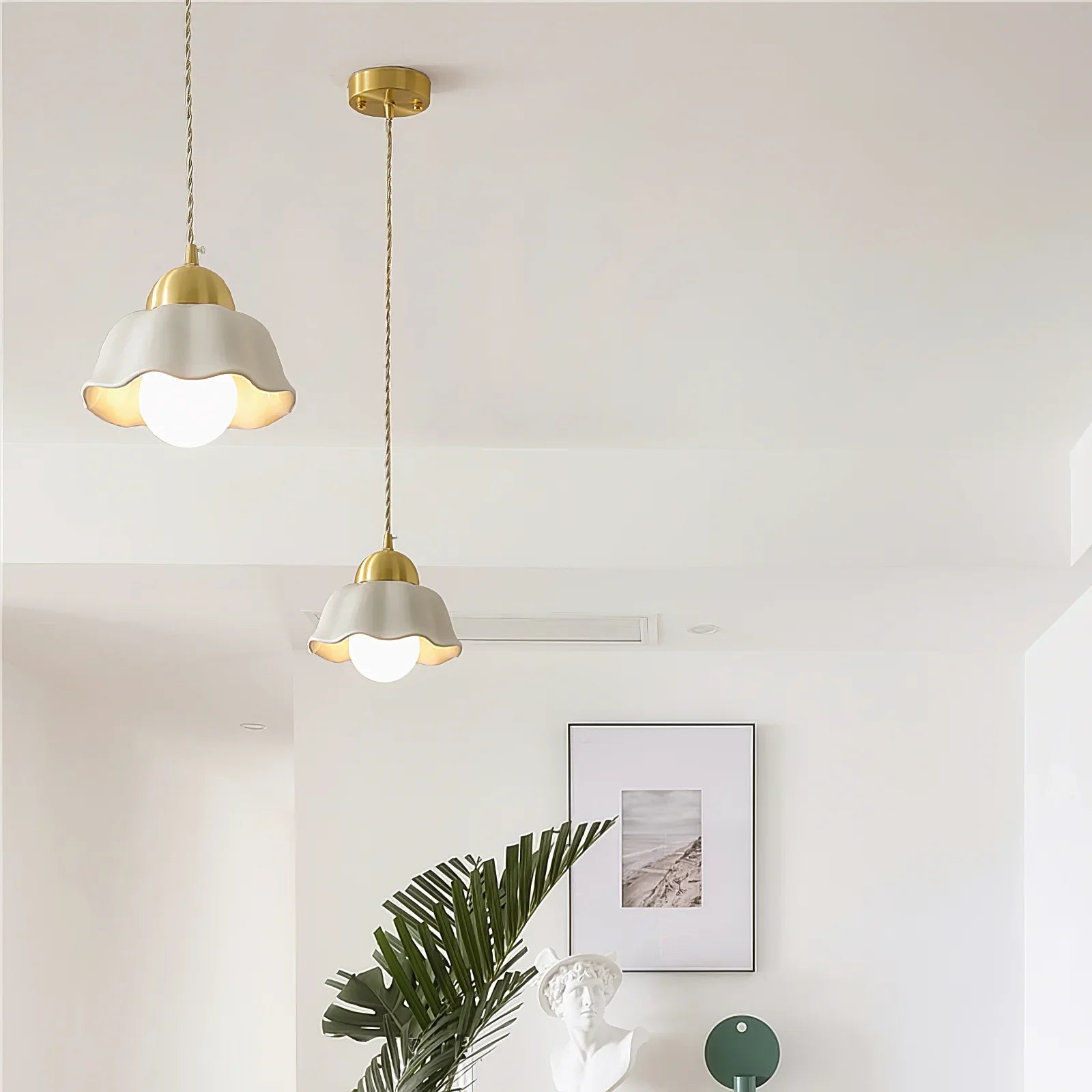 Ceramics Floral Pendant Light