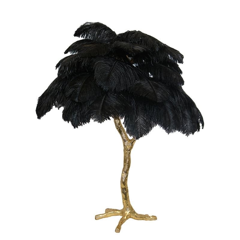 Ostrich Feather Table Lamp