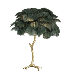 Ostrich Feather Table Lamp