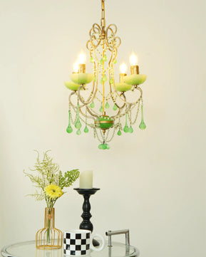 Murano Green Drops Chandelier