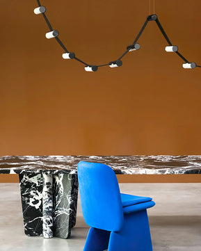 Curve Leather Chandelier