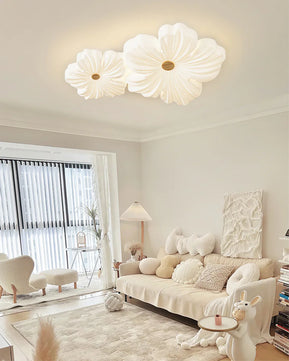 Cream Flower Ceiling Lamp