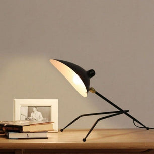 Serge Mouille Black Tripod Desk Lamp