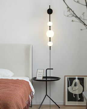 Vertical Globe Plug In Wall Lamp