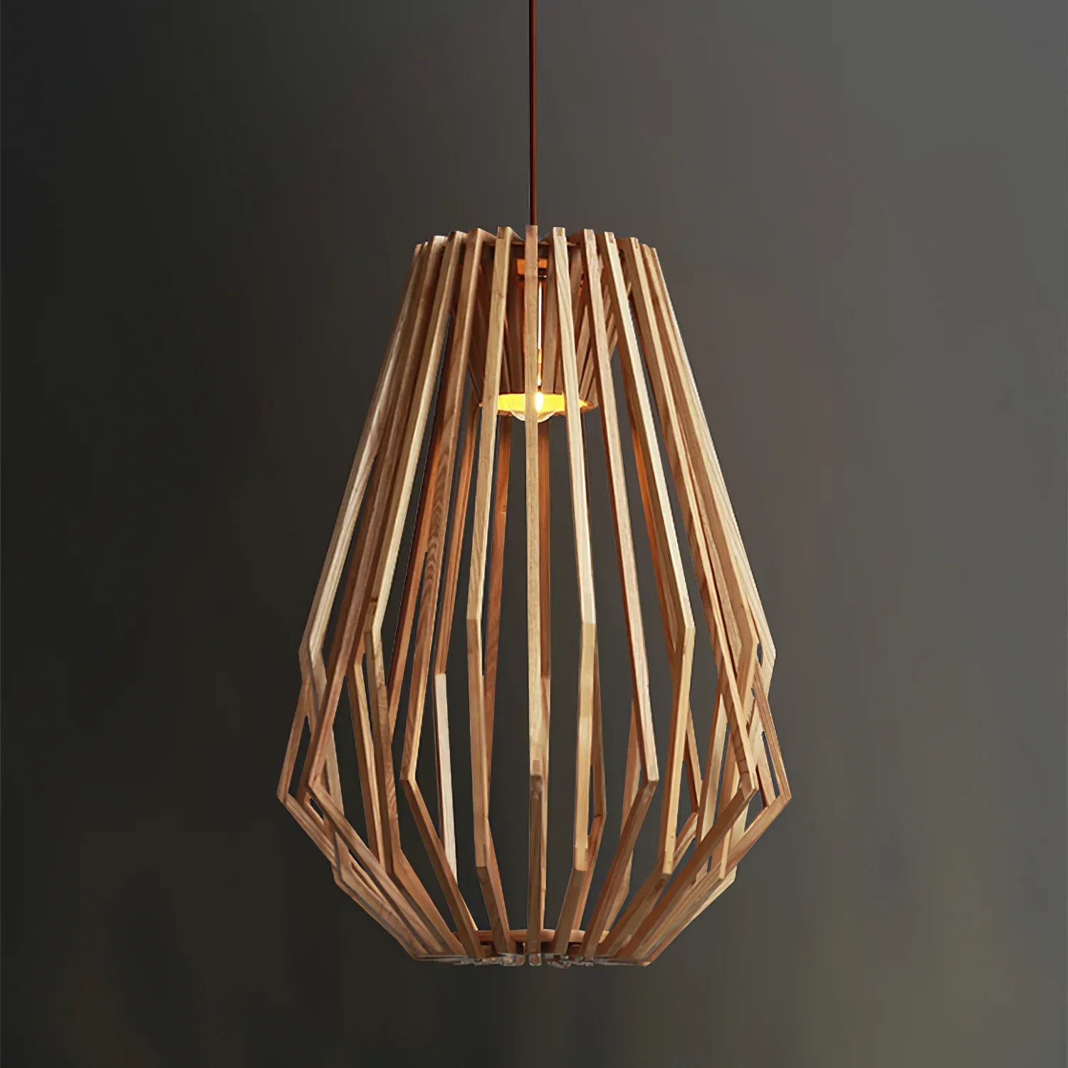 Wood Cage Pendant Lamp