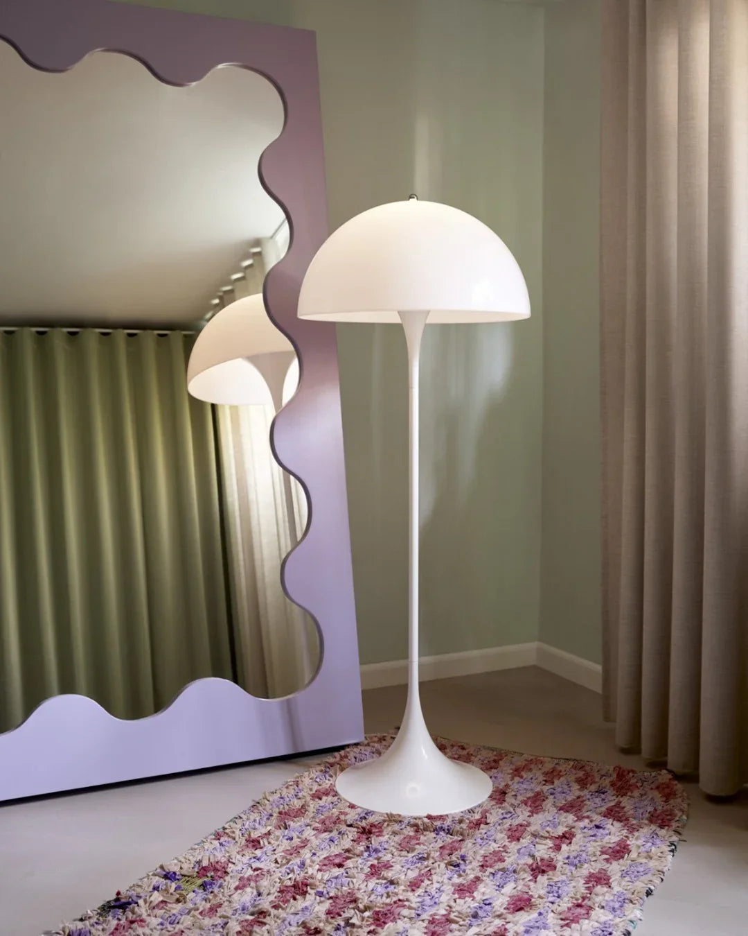 White Bedroom Floor Lamp