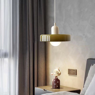 Morandi Glass Disc Orb Pendant Lamp