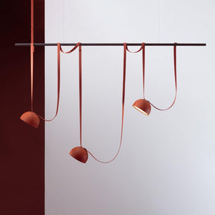 Light Rail Semispheres Leather Pendant Lamp