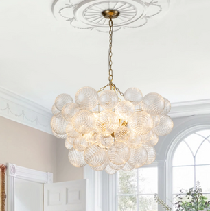 Cluster Glass Bubble Chandelier