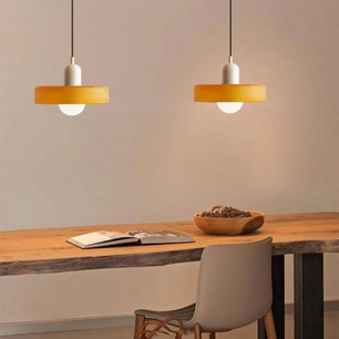 Morandi Glass Disc Orb Pendant Lamp